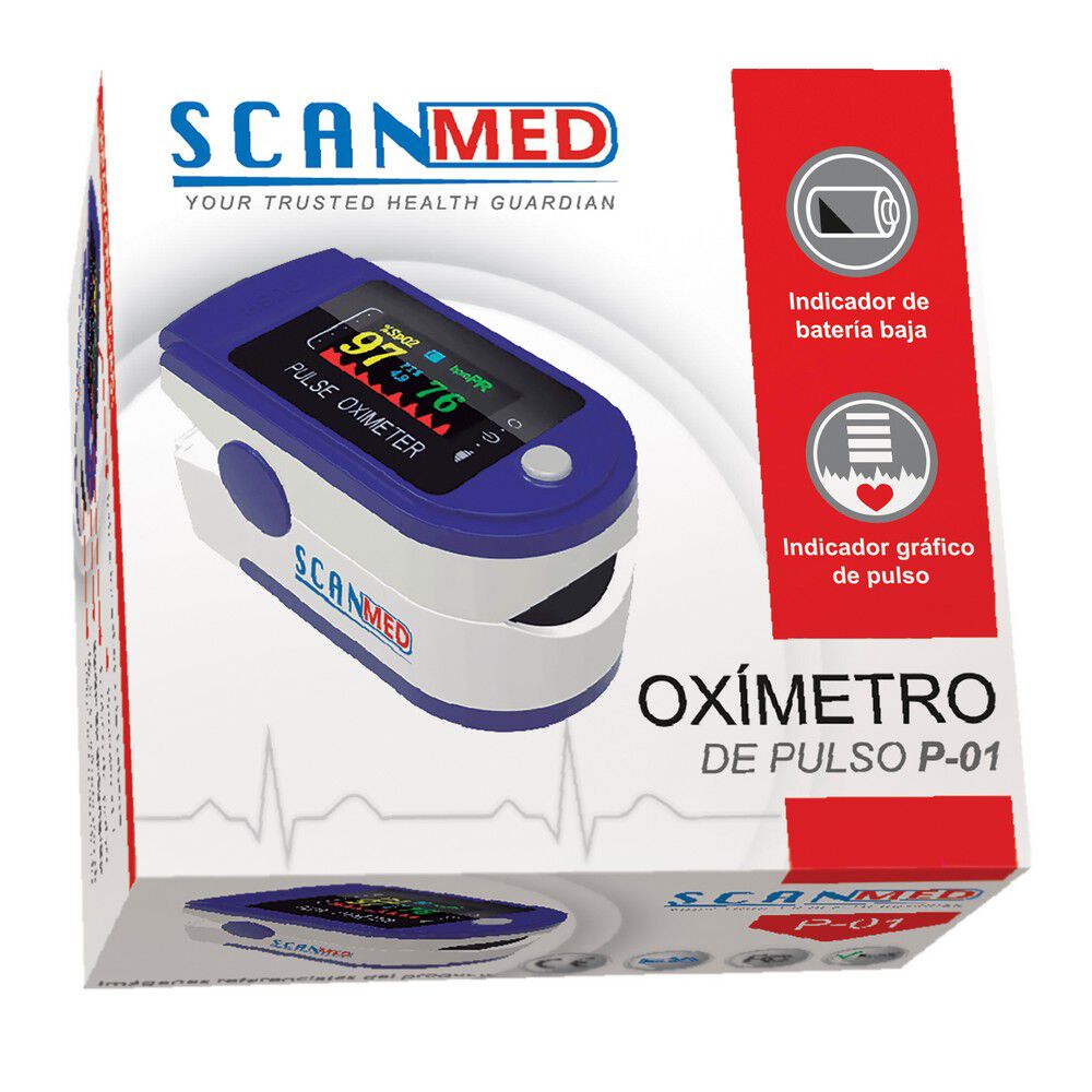 Scanmed Oxímetro de Pulso P-01 1 Unidad