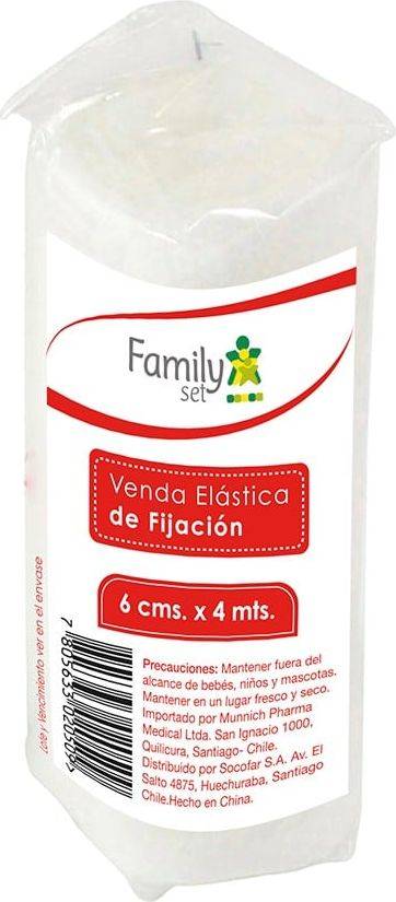 Family Set Venda Elástica de Gasa 6 cm x 4 m