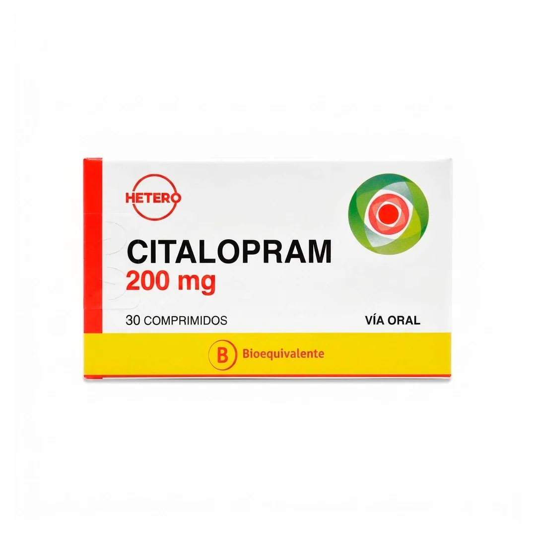 Citalopram 20 mg x 30 Comprimidos Recubiertos - Hetero