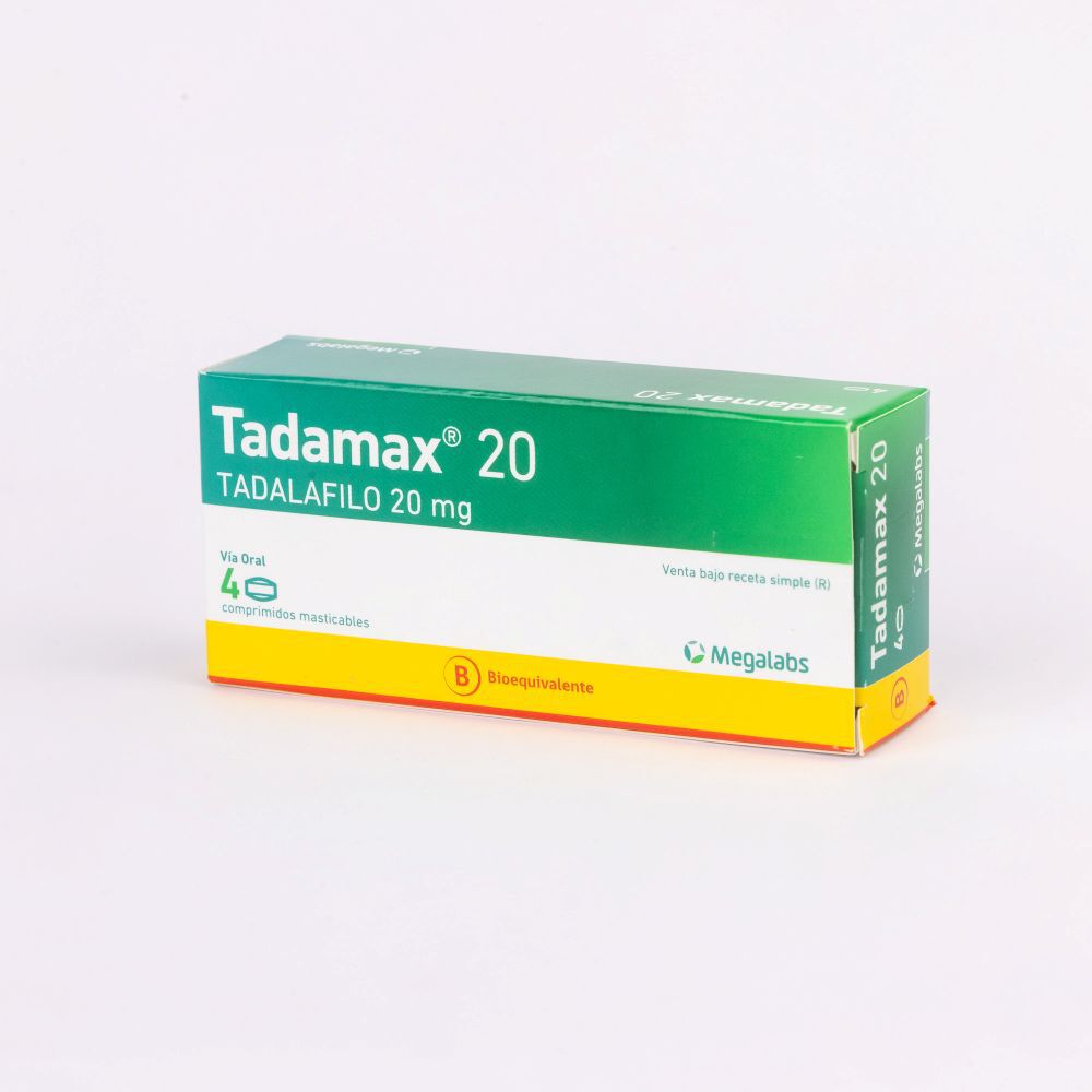 Tadamax 20 mg x 4 Comprimidos Masticables - Tadalafilo