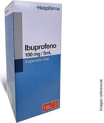 Ibuprofeno 100 mg/5 mL Suspensión Oral x 100 mL - Hospifarma
