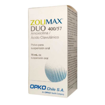 Zolimax Duo 400/57 Suspensión Oral 70 ml - Amoxicilina + Clavulánico