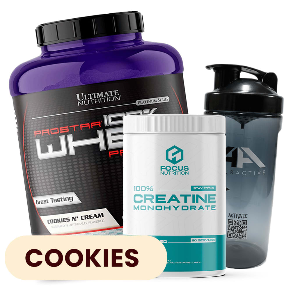 Ultimate Nutrition Pack Rendimiento - Cookies - Prostar Whey + Creatina