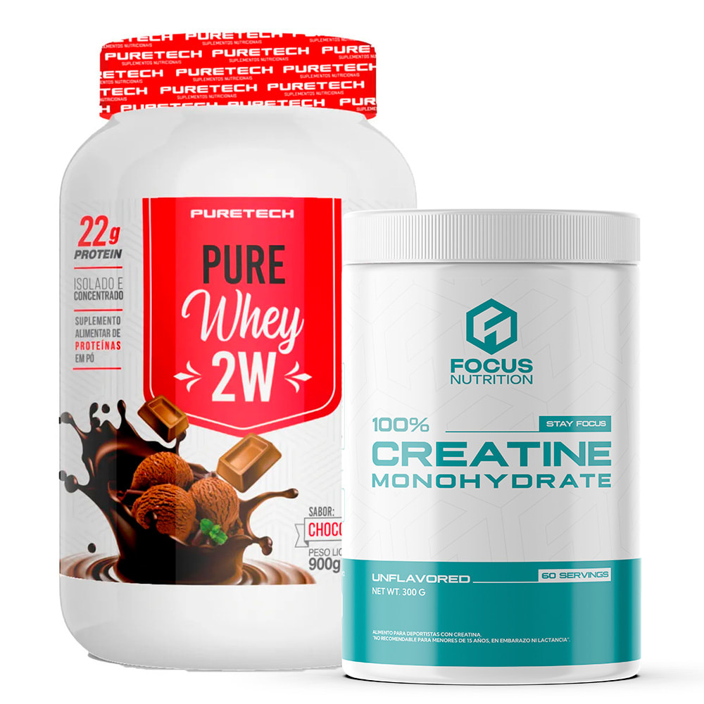 Puretech Pack Esencial - Chocolate 1.2 kg - Creatina + Proteína