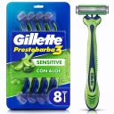 Gillette Prestobarba3 Sensitive con Aloe Vera 8 Unidades