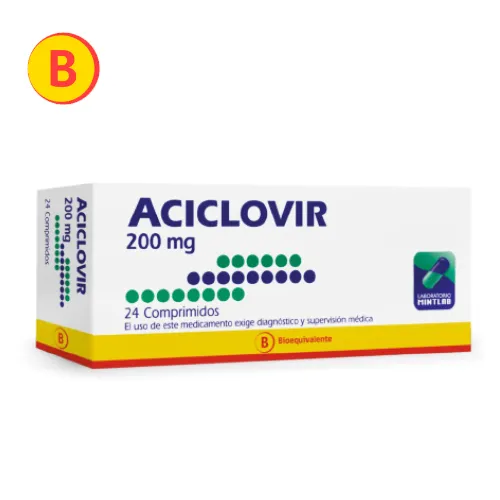 Aciclovir 200 mg x 24 Comprimidos - Mintlab
