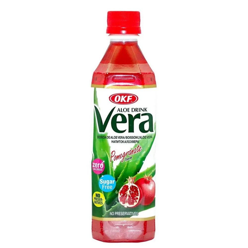 OKF Bebida Aloe Vera Sin Azúcar Granada 500 ml