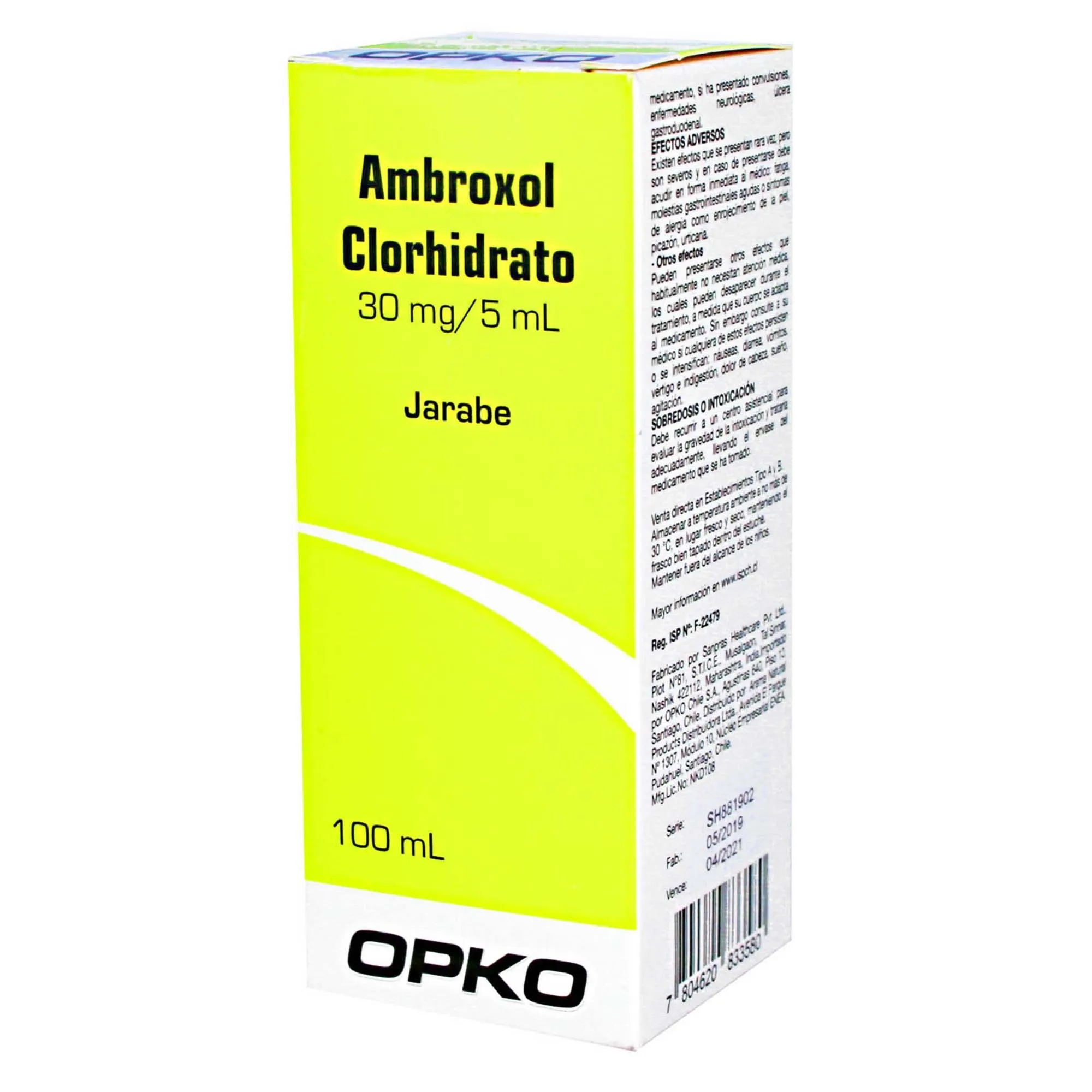Ambroxol 30 mg/5 mL Jarabe x 100 mL - Opko