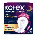 Kotex Nocturna Larga Extra Protección 6 Toallas