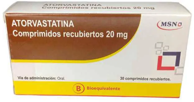 Atorvastatina 20 mg x 30 Comprimidos - MSN