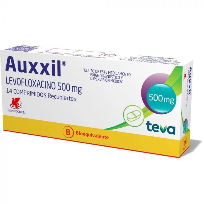 Auxxil 500 mg x 14 Comprimidos Recubiertos - Levofloxacino