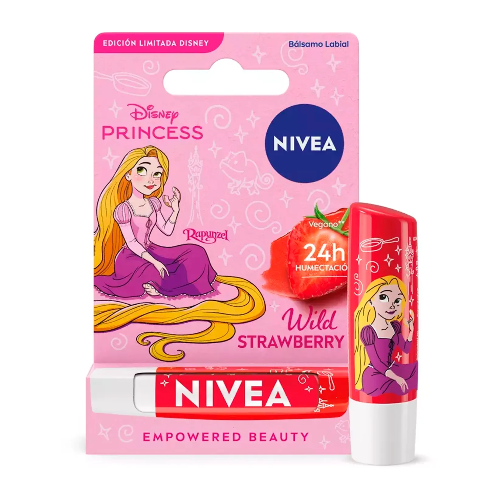 Nivea Bálsamo Labial Disney Rapunzel Wild Strawberry 4,8 g
