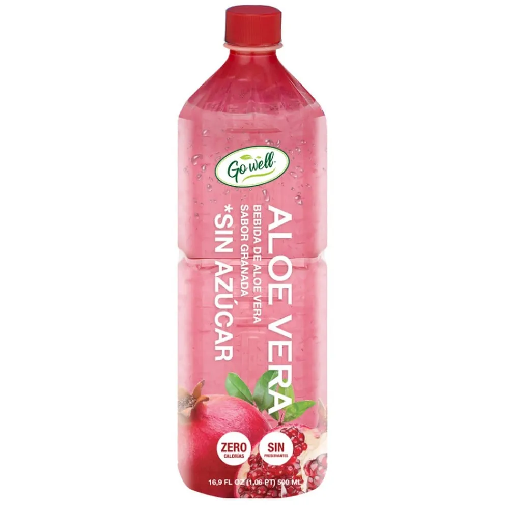 Gowell Aloe Vera Sabor Granada Sin Azúcar 500 ml