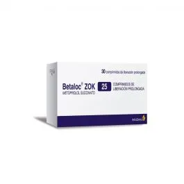 Betaloc Zok 25 mg x 30 Comprimidos - Metoprolol Succinato