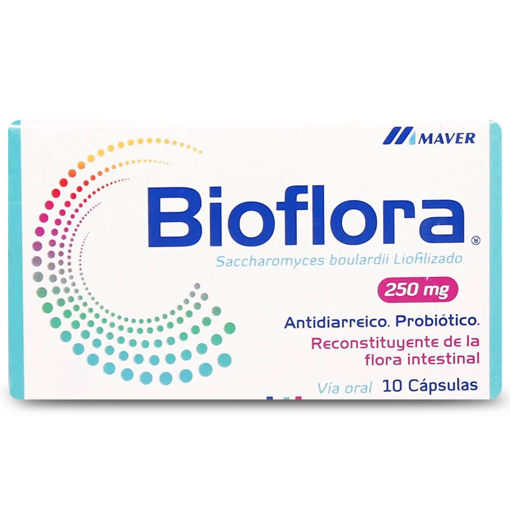 Bioflora 250 mg x 10 Cápsulas - Saccharomyces boulardii