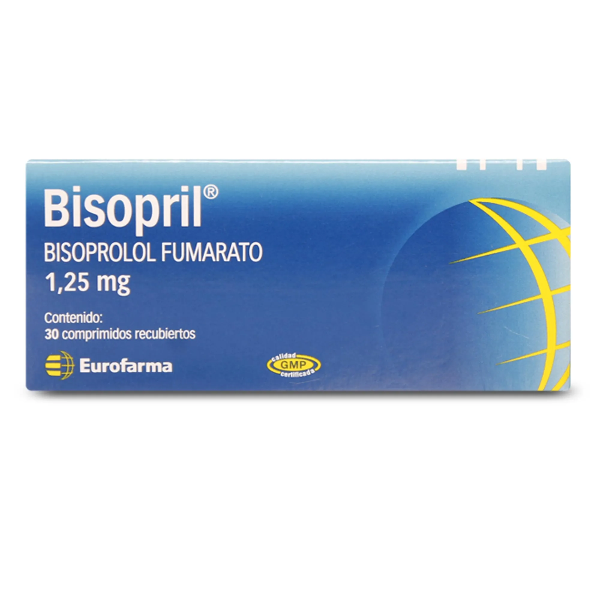 Bisopril 1,25 mg x 30 Comprimidos Recubiertos - Bisoprolol Fumarato