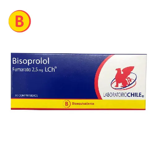 Bisoprolol 2,5 mg x 30 Comprimidos - Laboratorio Chile
