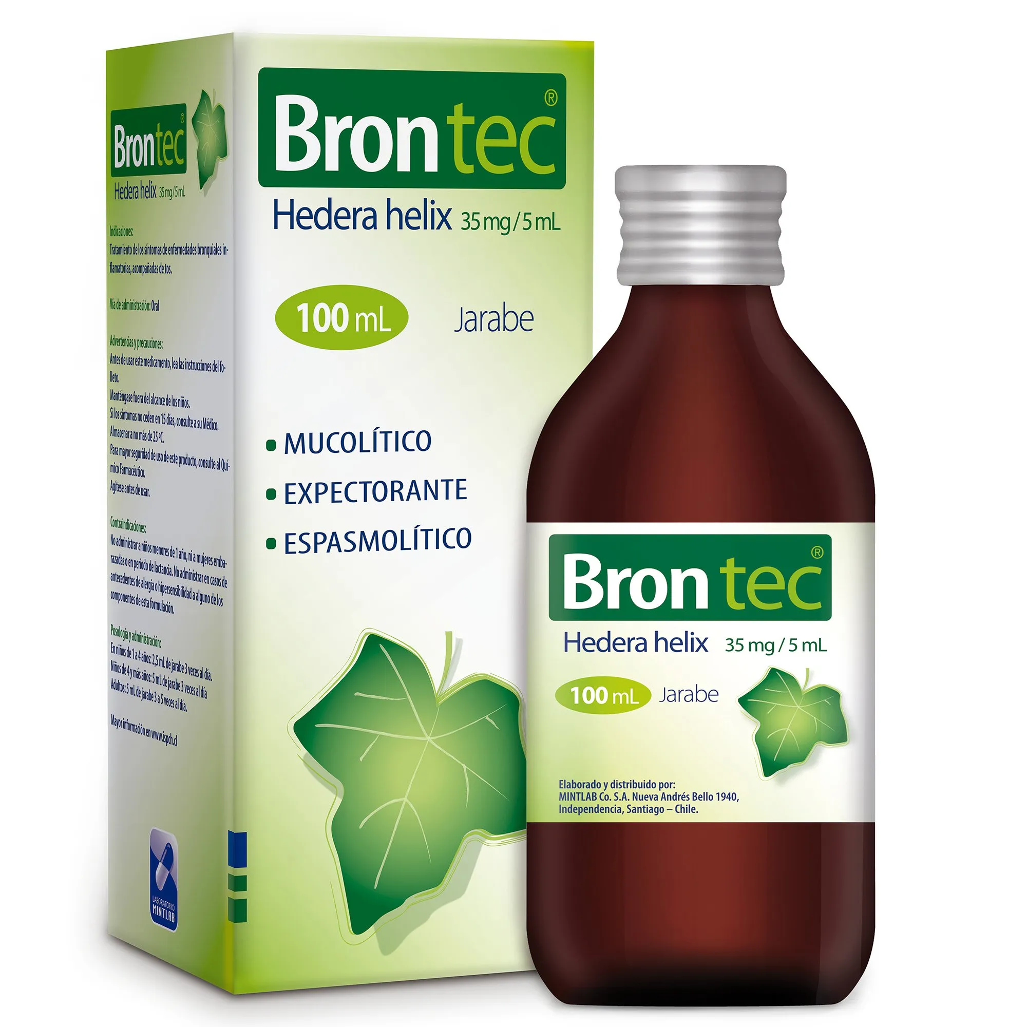 Brontec 35 mg/5 mL Jarabe 100 mL - Hedera Helix