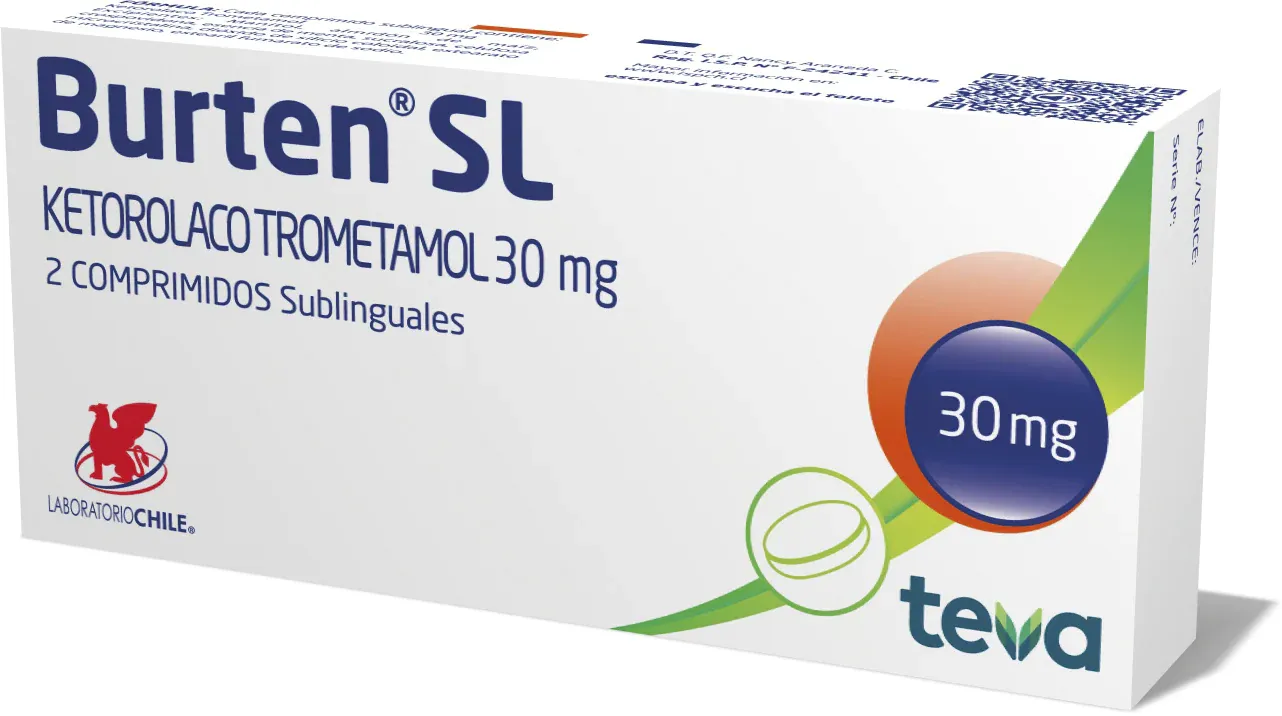 Burten SL 30 mg x 2 Comprimidos - Ketorolaco Trometamol
