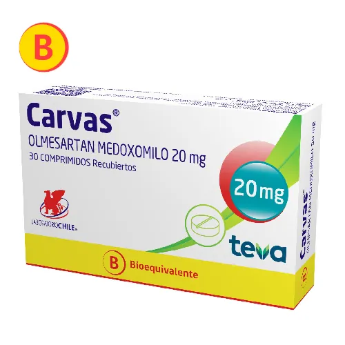 Carvas 20 mg x 30 Comprimidos - Olmesartán Medoxomilo