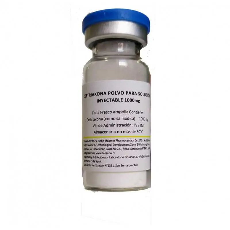 Ceftriaxona 1000 mg x 1 Frasco Ampolla - Biosano