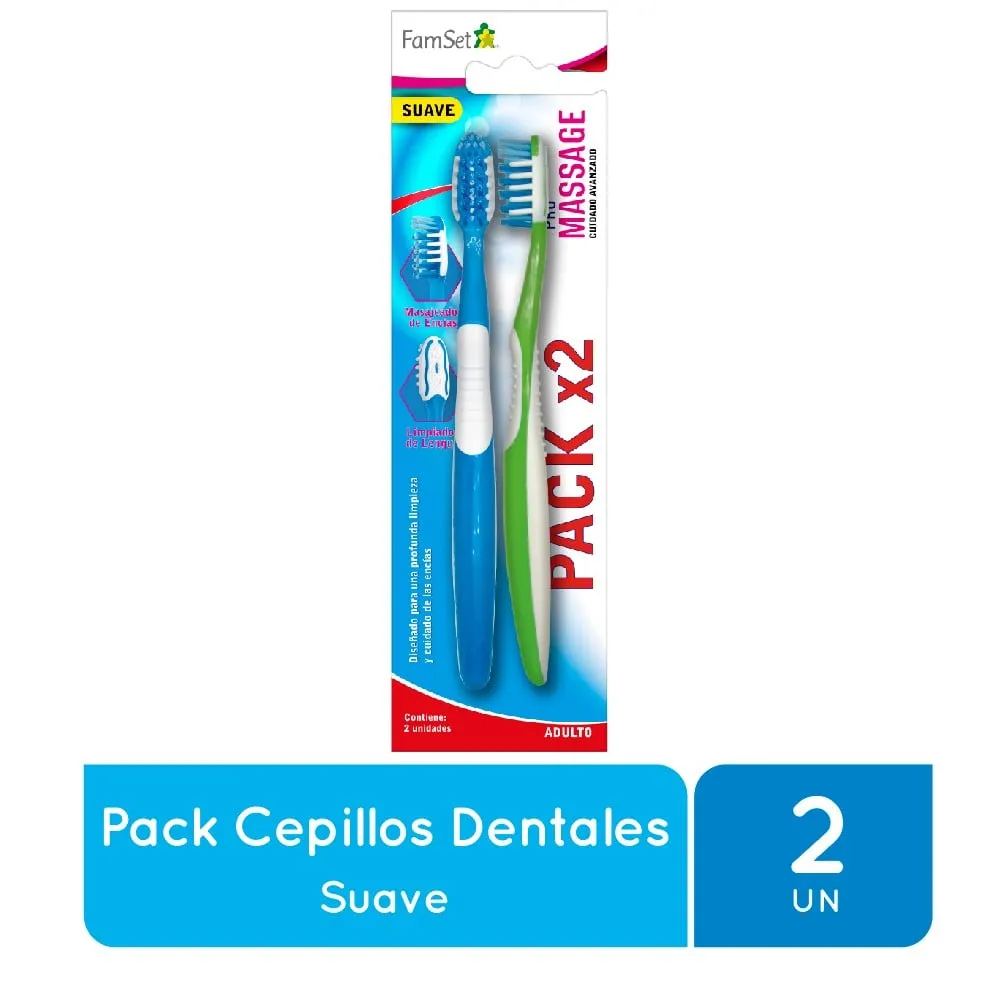 Family Set Cepillo Dental Adulto Medio Pack x2
