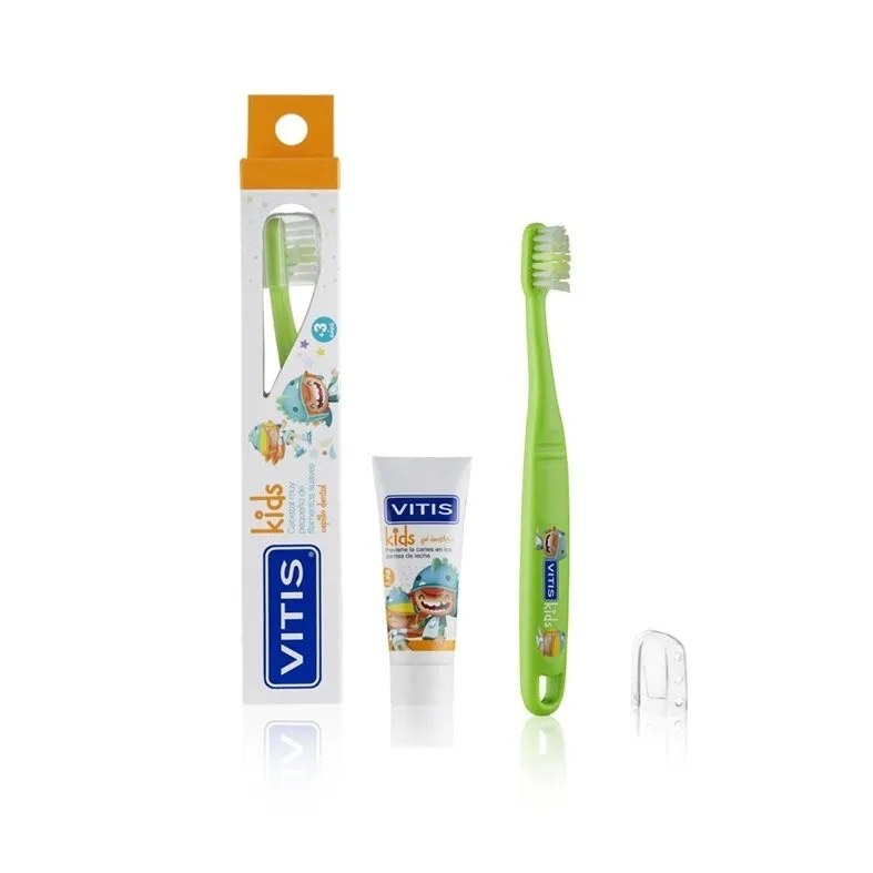 Vitis Kids Cepillo Dental + Gel 8 ml - Kit Higiene Bucal Infantil