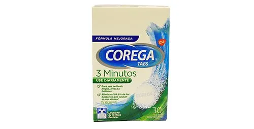 Corega Tabs 3 Minutos 30 Tabletas Efervescentes