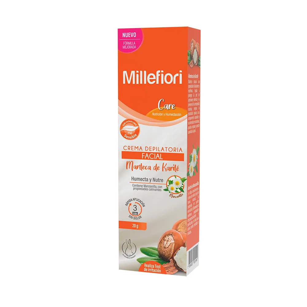 Millefiori Care Crema Depilatoria Facial Manteca de Karité 20 g