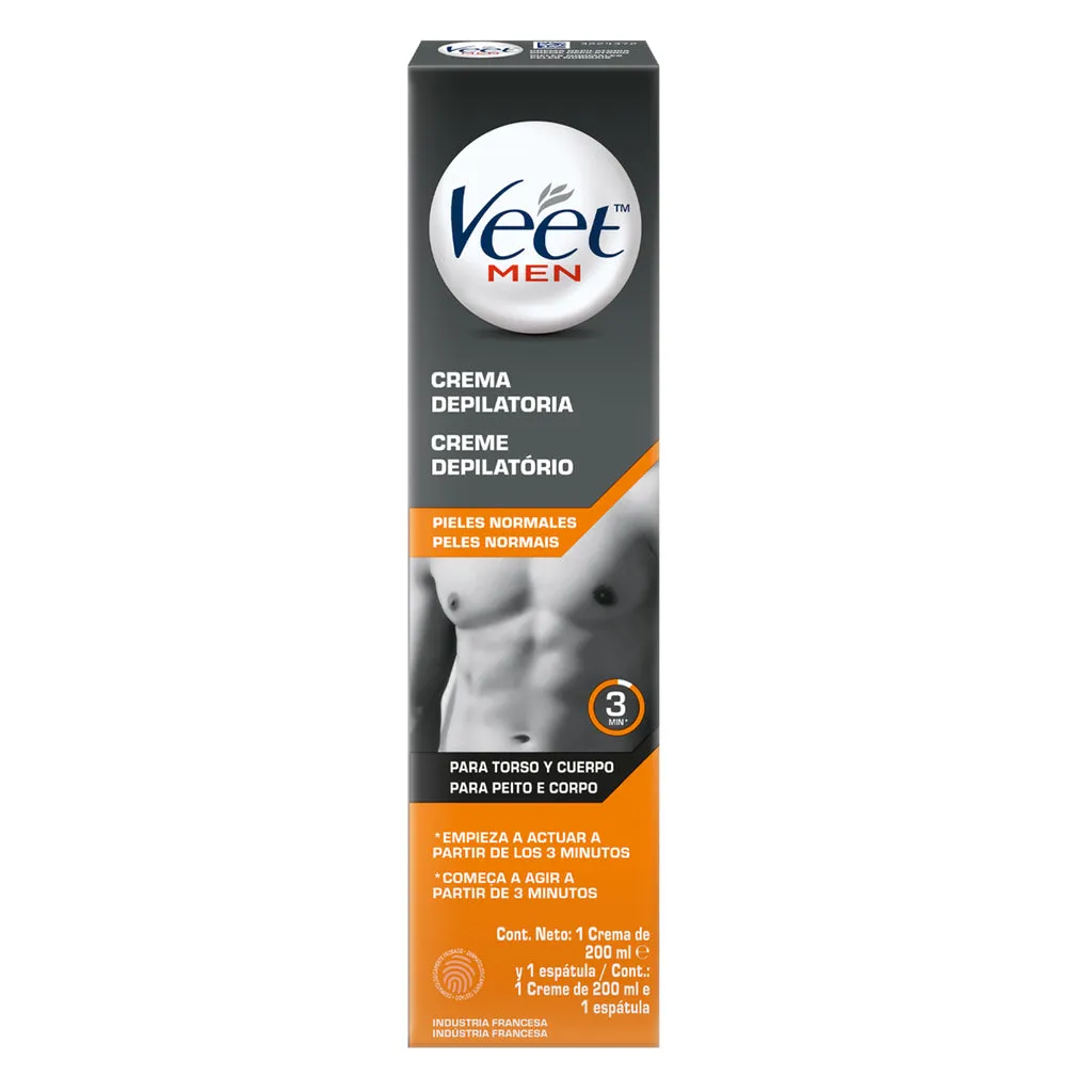 Veet Men Crema Depilatoria Pieles Normales 200 ml