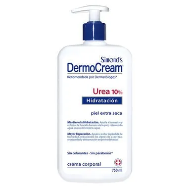 Simond's DermoCream Urea 10% 750 ml - Piel Extra Seca y Escamosa