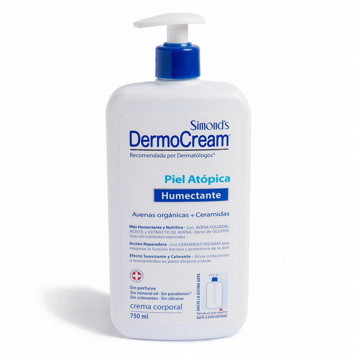 Simond's DermoCream Piel Atópica 750 ml - Crema Humectante con Avena y Ceramidas