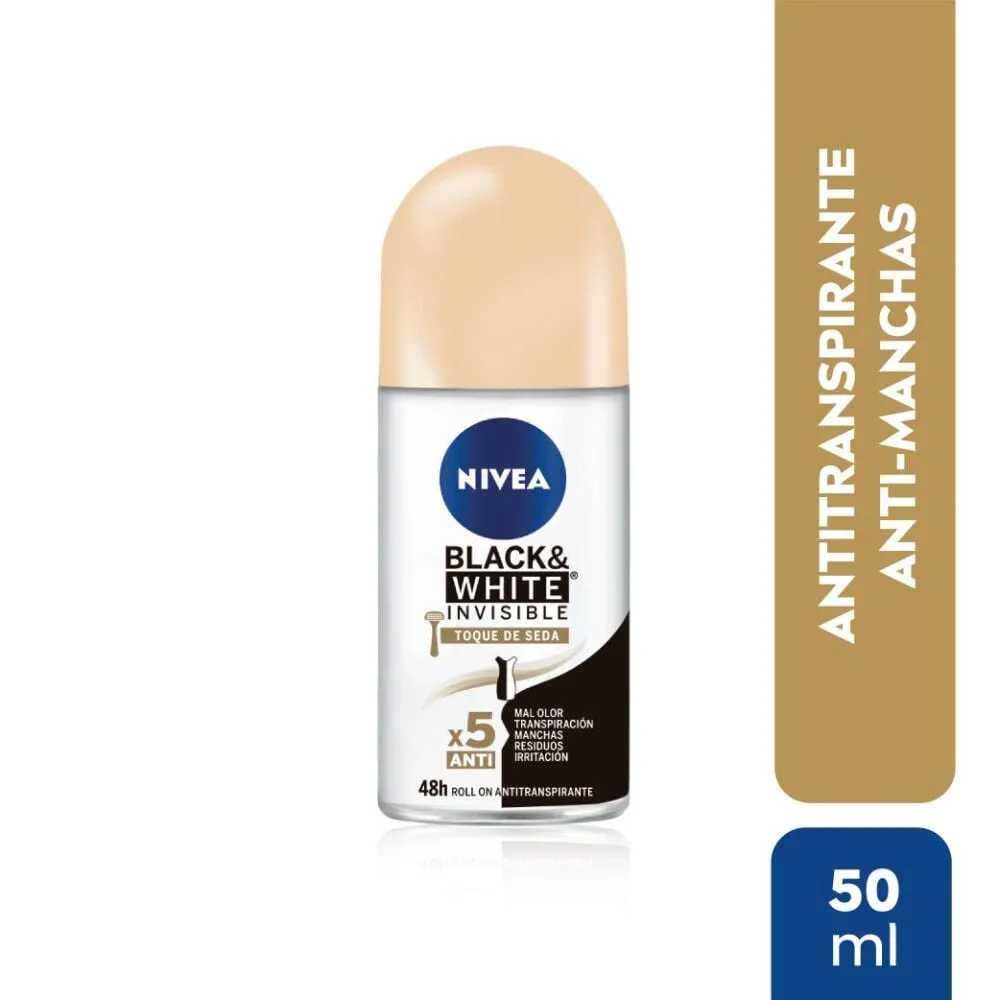 Nivea Black & White Invisible Toque de Seda Roll-On 50 ml