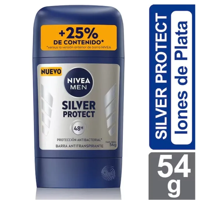 Nivea Men Silver Protect Barra Antitranspirante 54g
