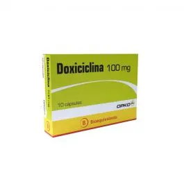 Doxiciclina 100 mg x 10 Cápsulas - Laboratorio OPKO