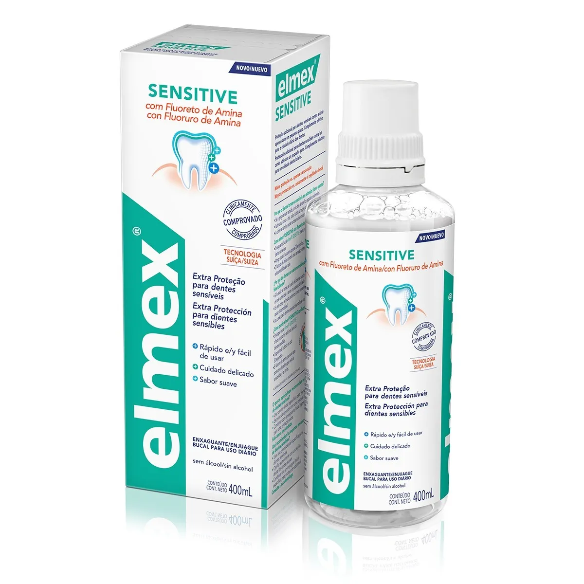 Elmex Sensitive Enjuague Bucal 400 ml - Fluoruro de Amina