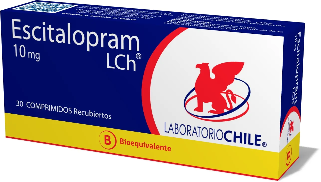 Escitalopram 10 mg x 30 Comprimidos - Laboratorio Chile