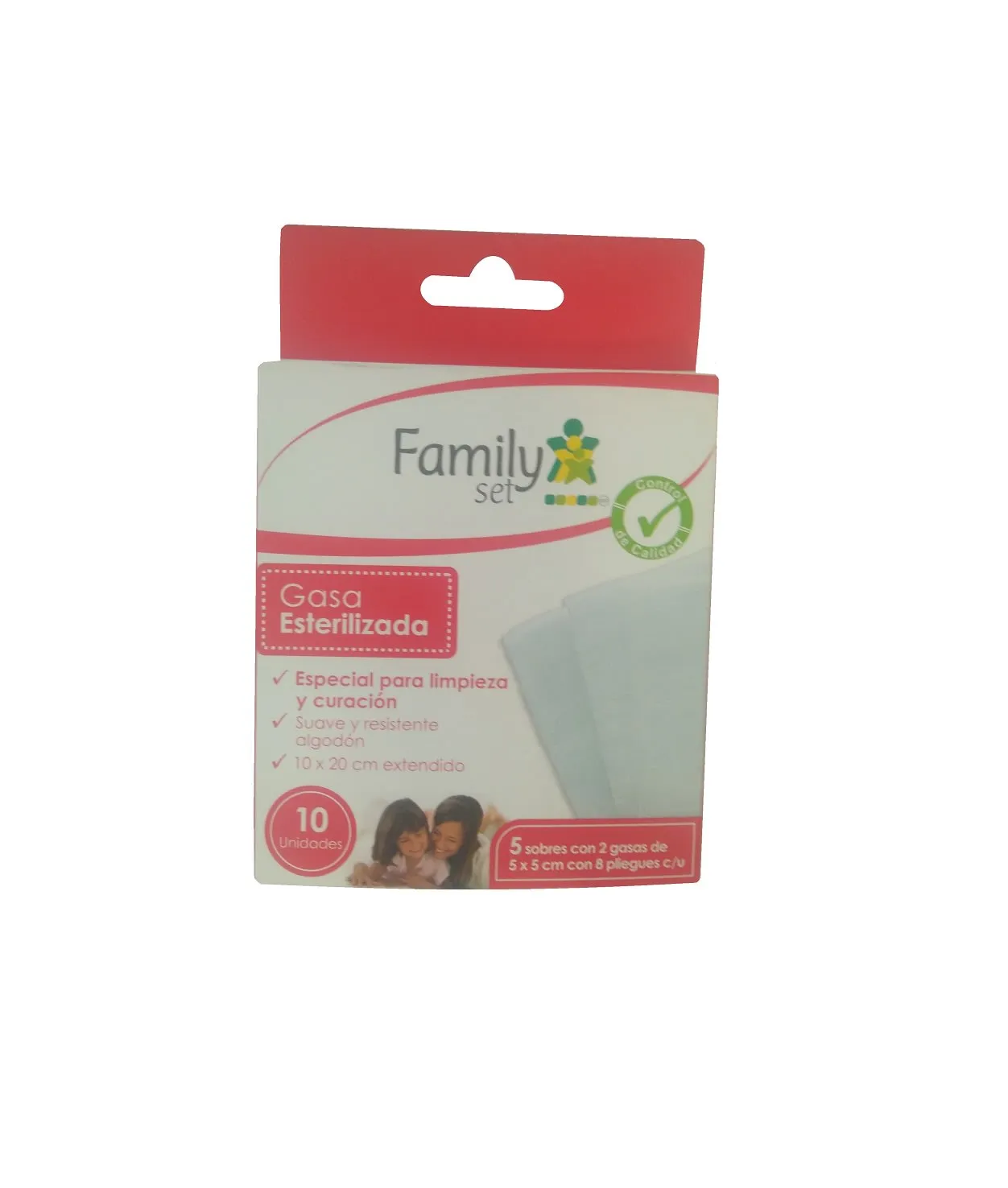 Family Set Gasa Esterilizada 10 Unidades