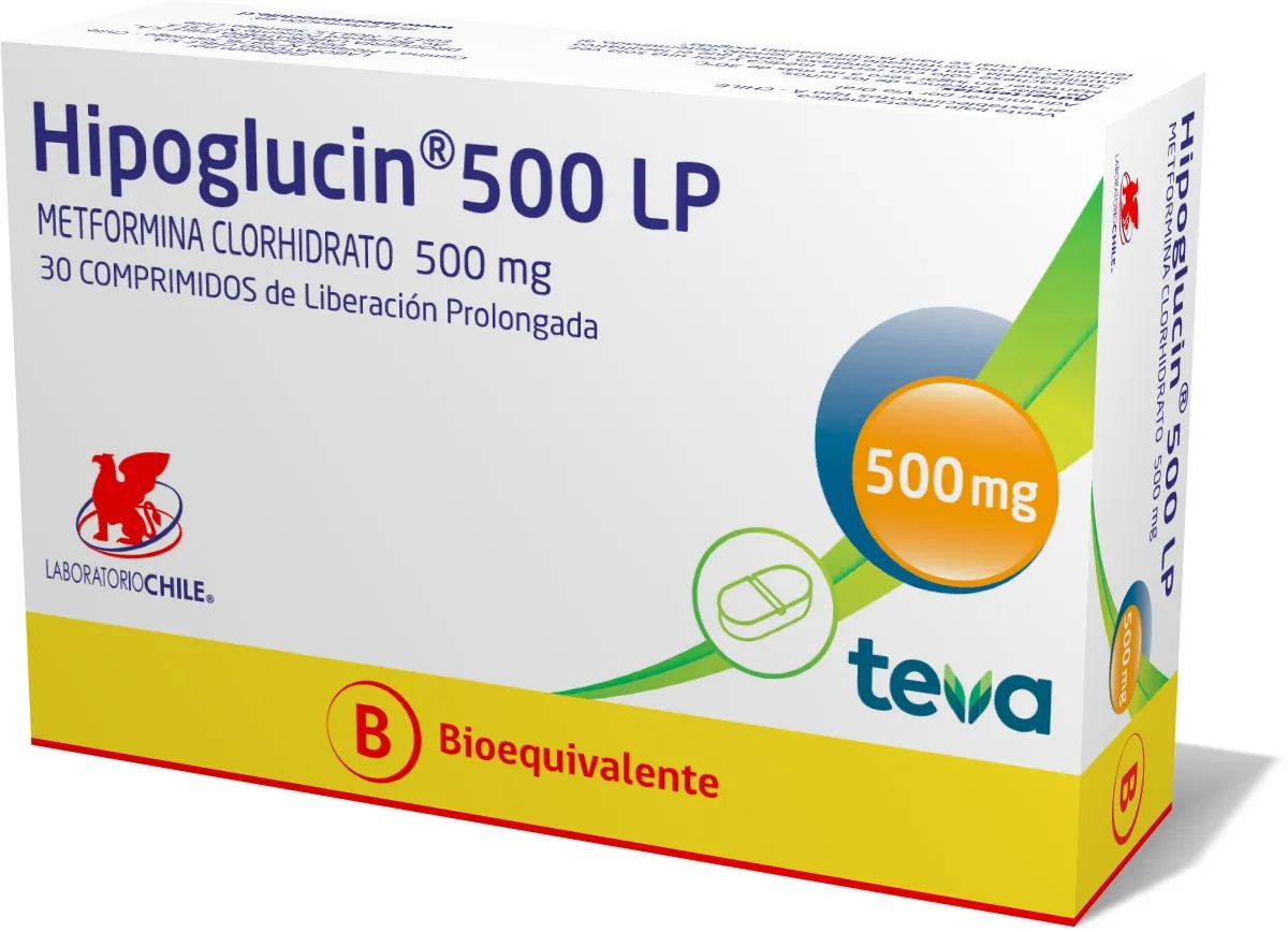 Hipoglucin LP 500 mg x 30 Comprimidos - Metformina