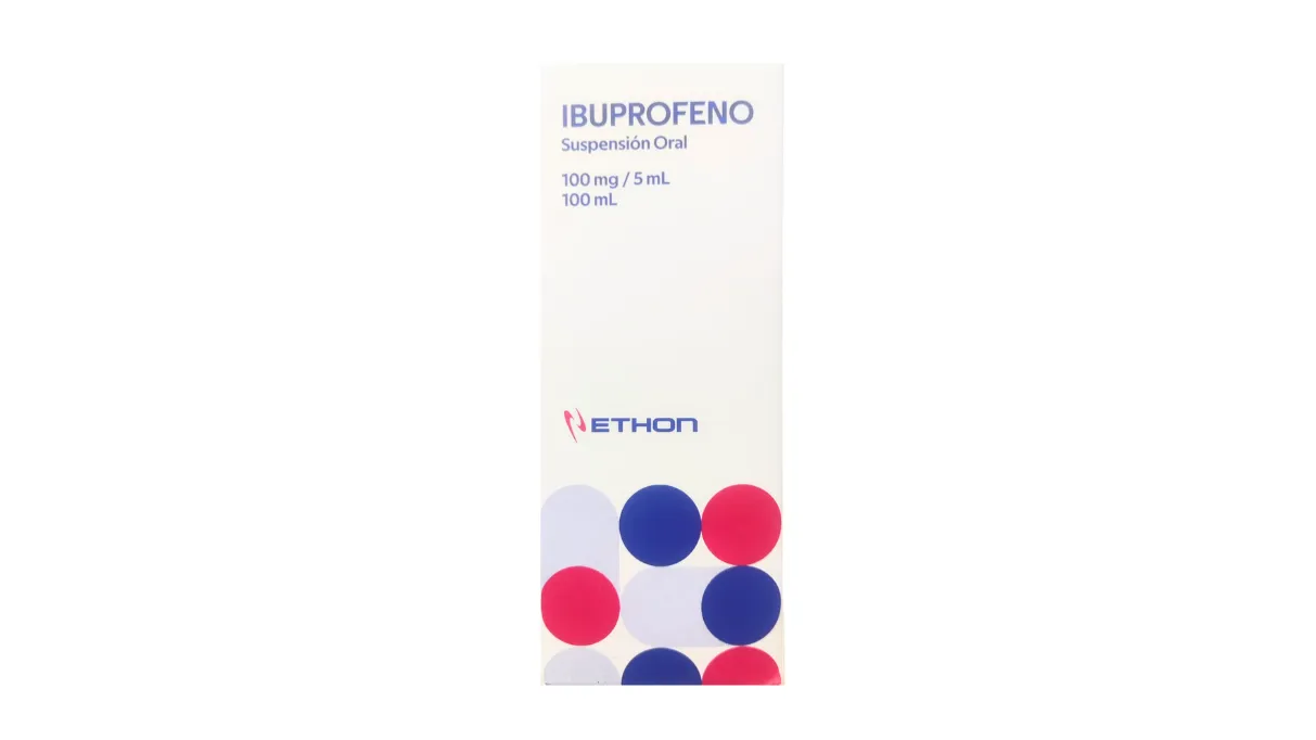 Ibuprofeno 100 mg/5 mL Suspensión Oral 100 mL - Ethon