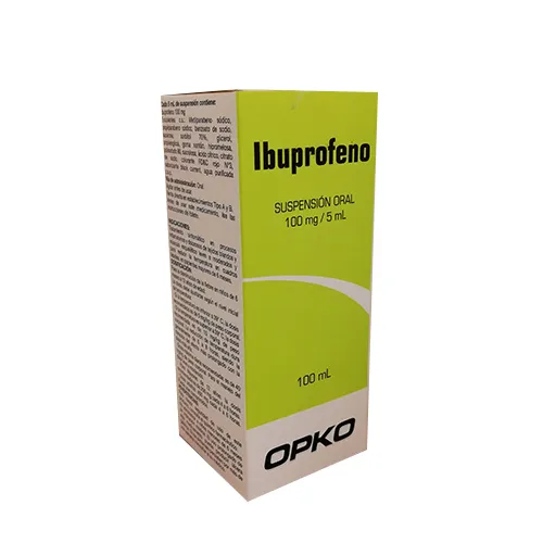 Ibuprofeno 100 mg/5 mL Suspensión Oral 100 mL - OPKO
