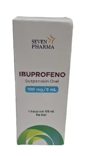 Ibuprofeno Suspensión 100 mg/5ml x 100 ml - Seven Pharma
