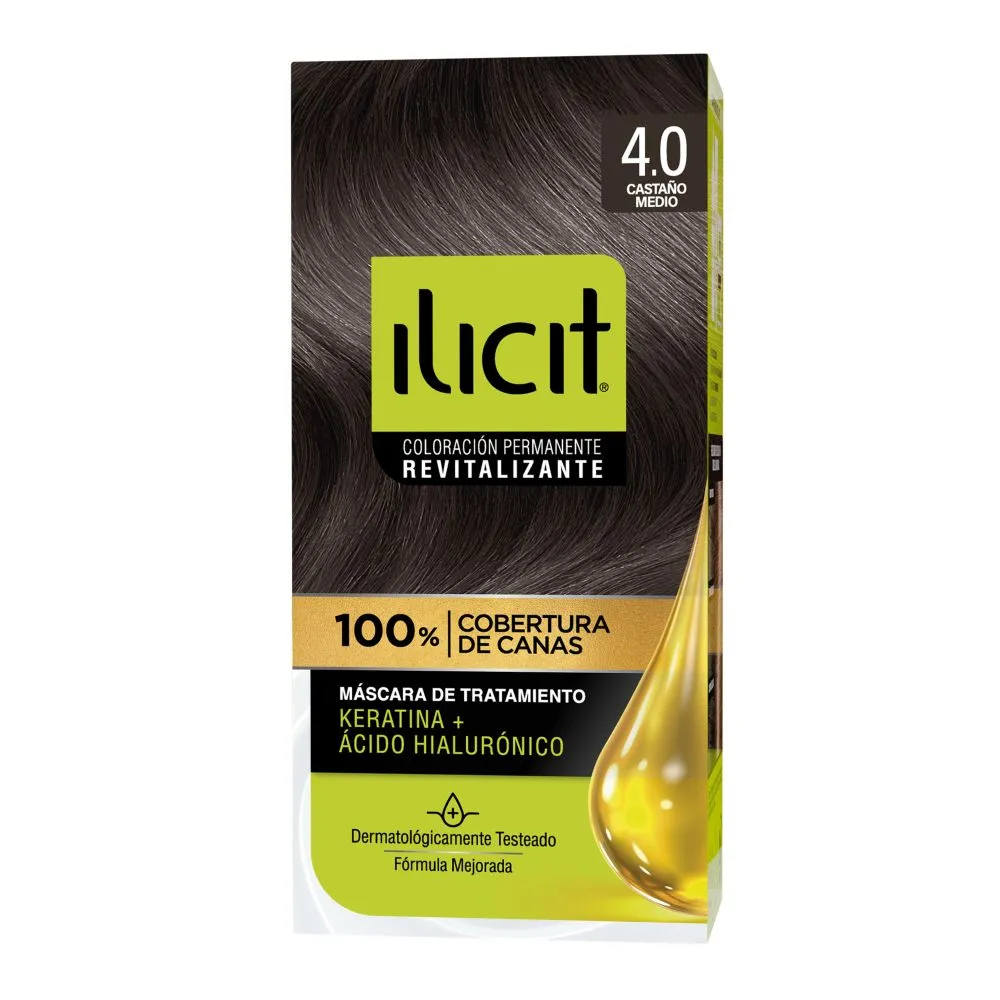 Ilicit 4.0 Castaño Medio Tintura Permanente Revitalizante