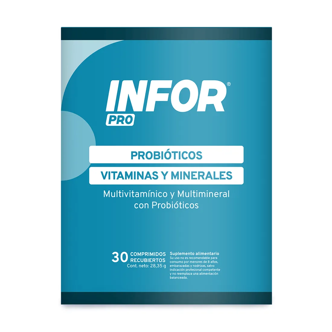 Infor Pro 30 Comprimidos Recubiertos - Multivitamínico con Probióticos