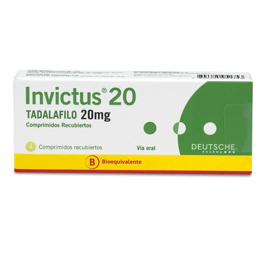 Invictus 20 mg x 4 Comprimidos Recubiertos - Tadalafilo