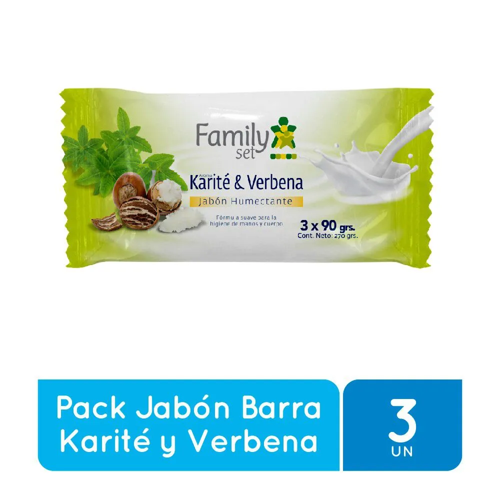 Family Set Jabón Barra Karité y Verbena 270 g
