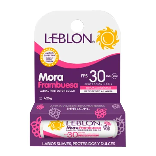 Leblon Labial Protector Solar Mora Frambuesa FPS 30 4.25 g