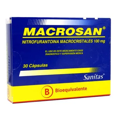 Macrosan Nitrofurantoína Macrocristales 100 mg x 30 Cápsulas - Nitrofurantoína