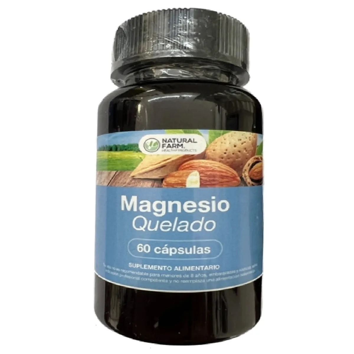 Natural Farm Magnesio Quelado 60 Cápsulas - Magnesio