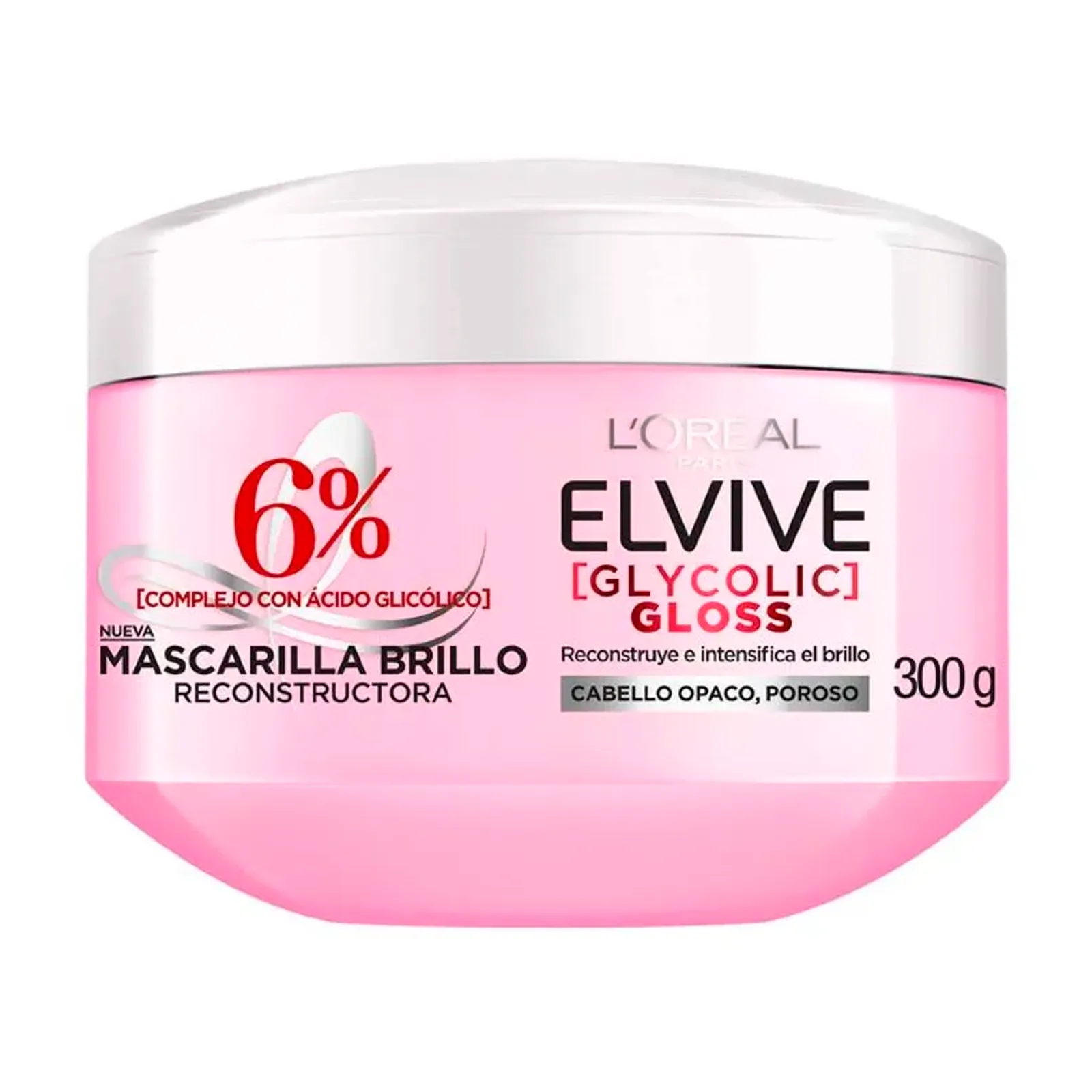 Elvive Glycolic Gloss Mascarilla Brillo Reconstructora 300 g